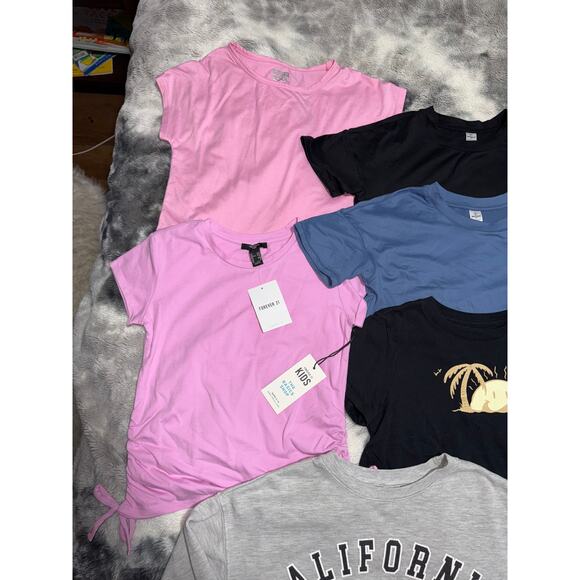 8 Piece Bundle Lot Girls Crop Top Hoodie Sweatshirt - Picture 5 of 8